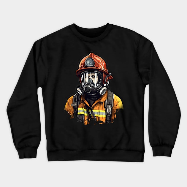 Flame Resistant Fireman Crewneck Sweatshirt by Printashopus